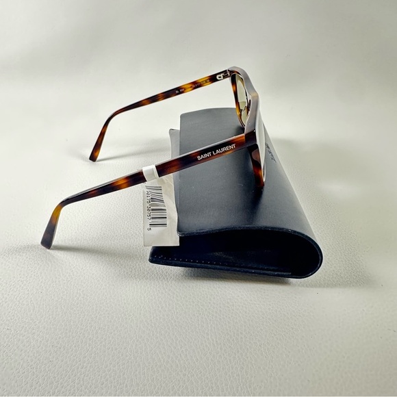 New Saint Laurent Havana Tortoise Shell Sunglasses - Picture 4 of 10